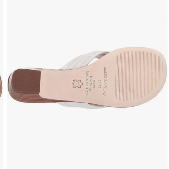 Bernardo Miami Demi Wedge in White Antique Calf size 7M. Very good condition. - Picture 3 of 16